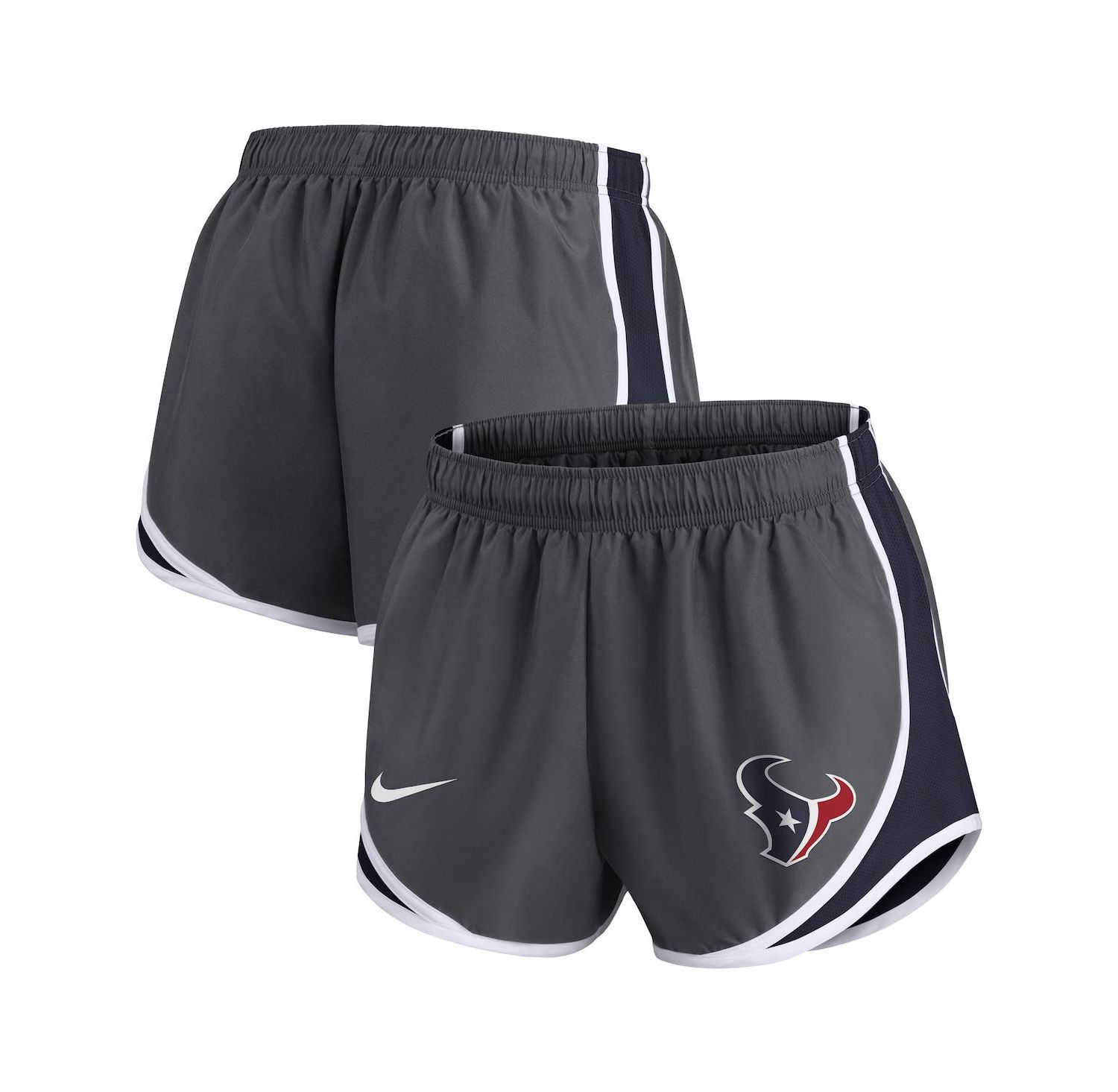 Women's Charcoal Houston Texans Logo Performance Tempo Shorts
