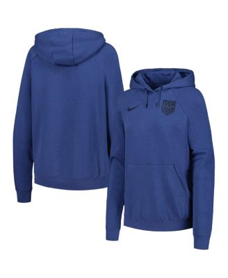 Women's Blue USMNT Essential Raglan Pullover Hoodie