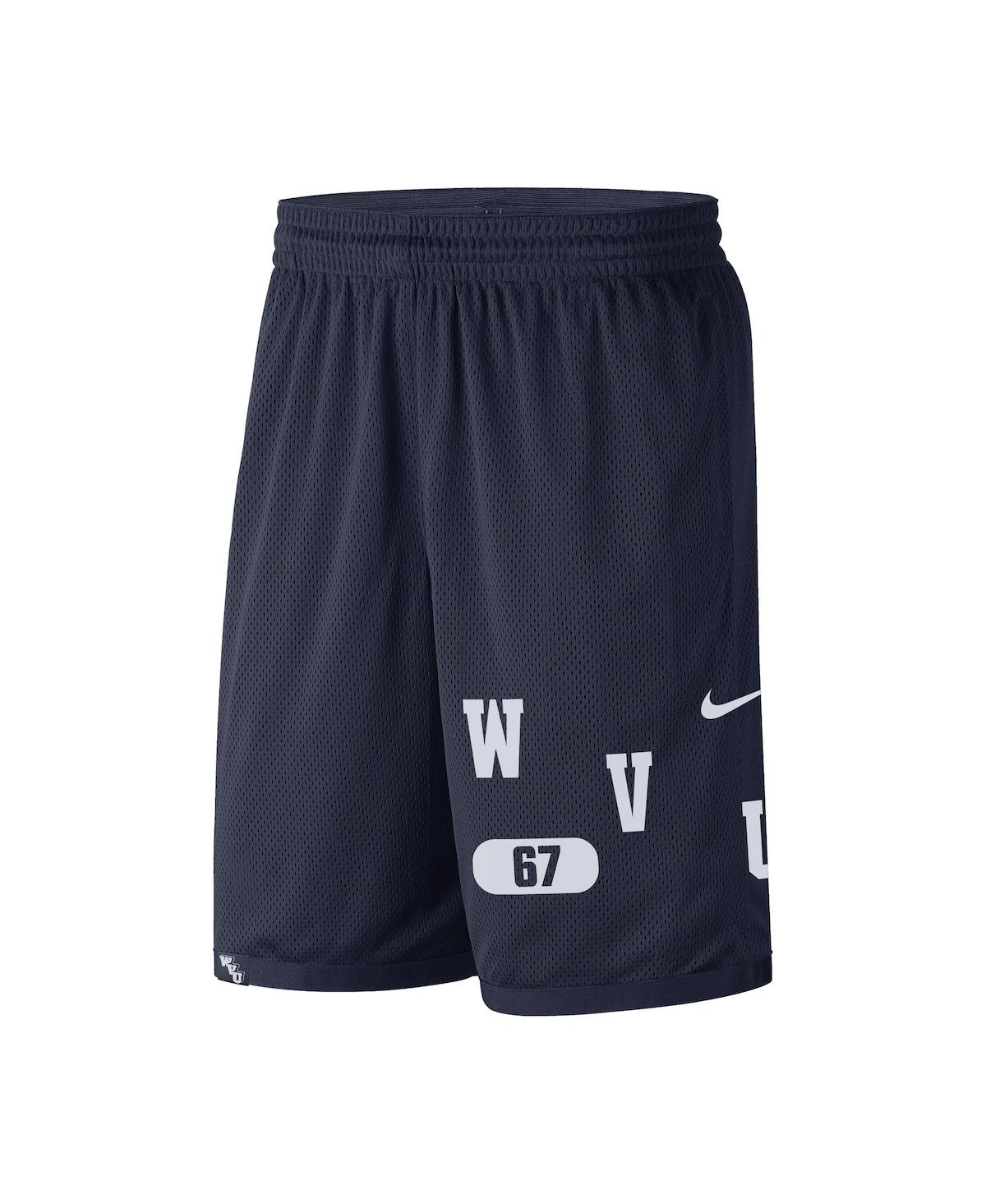 NIKE MEN'S NIKE NAVY WEST VIRGINIA MOUNTAINEERS WORDMARK PERFORMANCE SHORTS