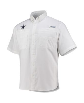 Men's PFG  White Dallas Cowboys Tamiami Omni-Shade Button-Down Shirt