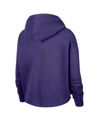 Women's Purple WNBA Logowoman Team 13 Cropped Pullover Hoodie