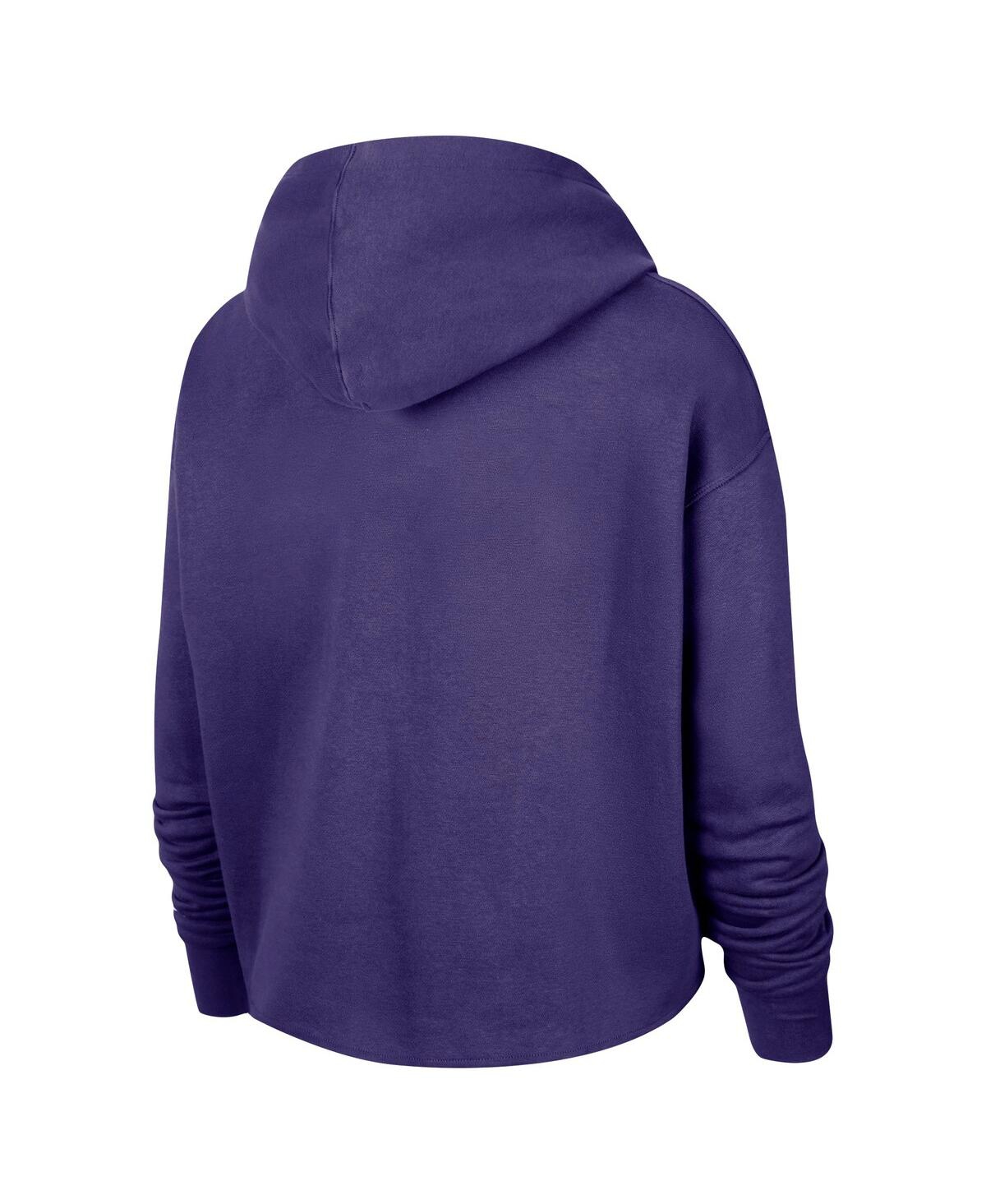 Nike Purple Wnba Logowoman Team 13 Cropped Pullover Hoodie In Purple