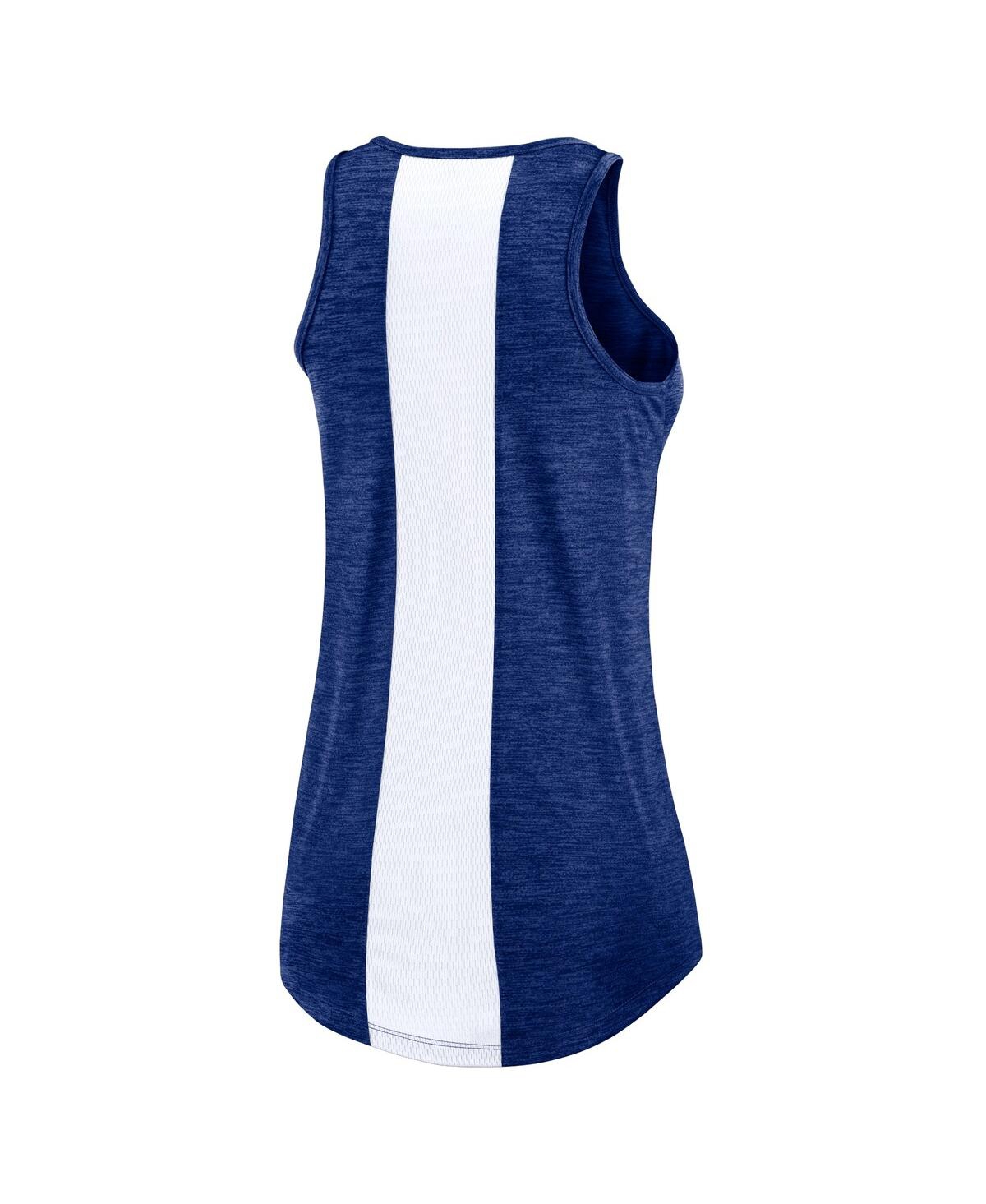 Shop Nike Women's  Royal Los Angeles Dodgers Right Mix High Neck Tank Top