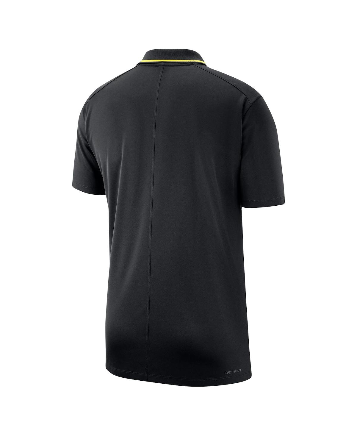 Shop Nike Men's  Black Oregon Ducks Coaches Performance Polo Shirt