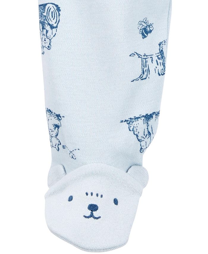 Carter's Baby Boy Grey Polar Bear 2-Way Zip-Up Footie Coverall