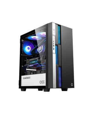 GameMax Steel & Tempered Glass ATX Mid Tower Computer Case, Black - Macy's