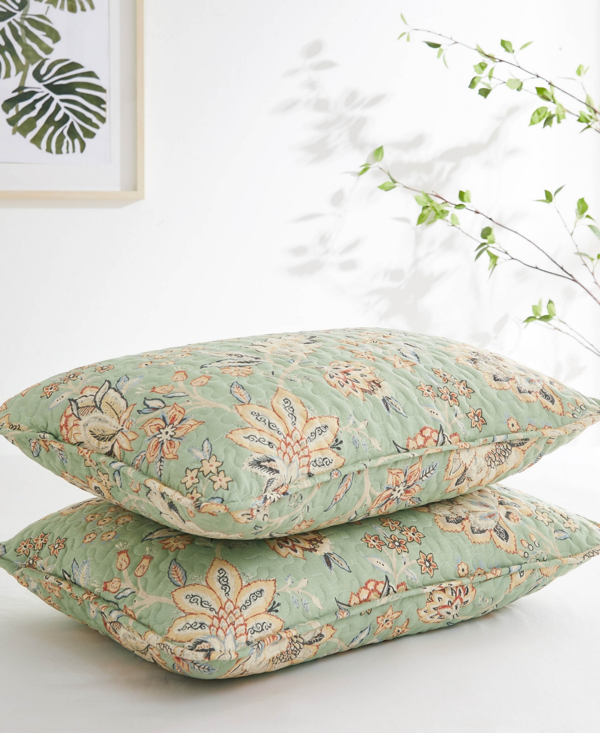 Southshore Fine Linens Jacobean Willow Oversized 3 Piece Quilt Set,