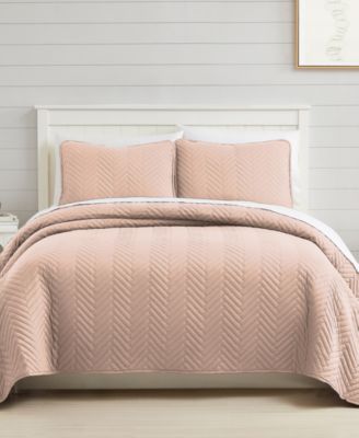 Solid Color Chevron 2-Pc. Quilt Set, Twin