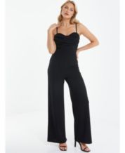 Bar III Petite Sparkle-Knit Cowlneck Sleeveless Jumpsuit, Created for  Macy's - Macy's