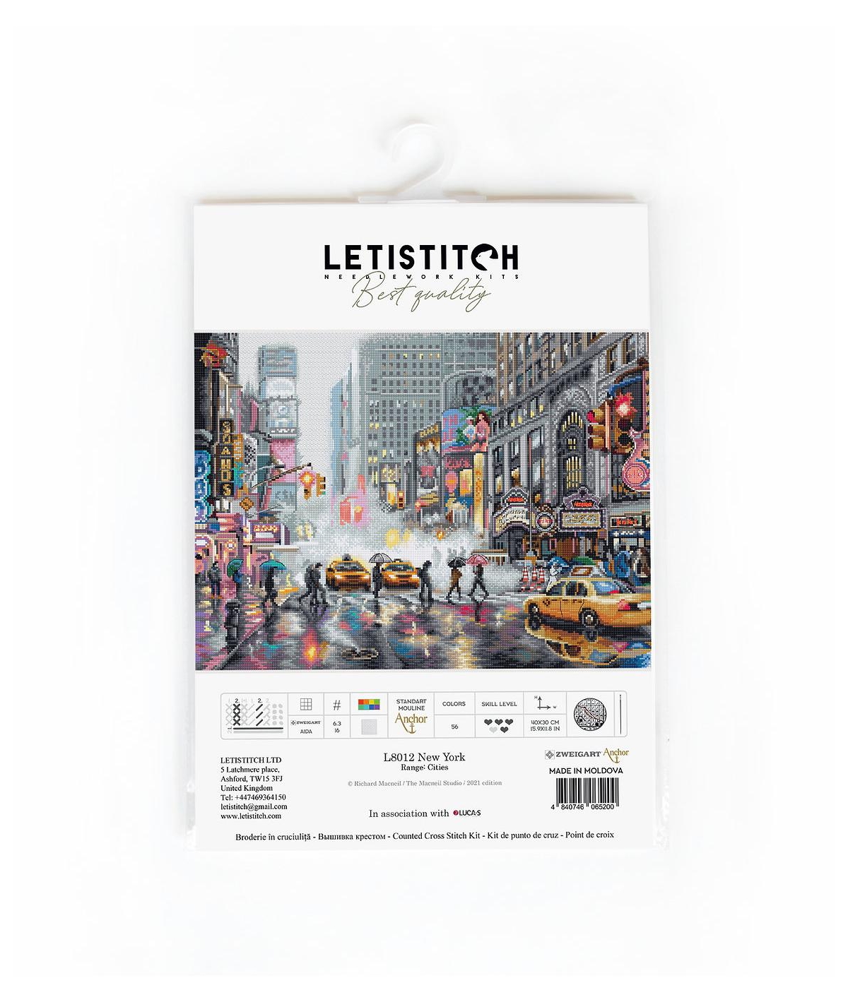 LetiStitch Counted Cross Stitch Kit New York / Range: Cities L8012