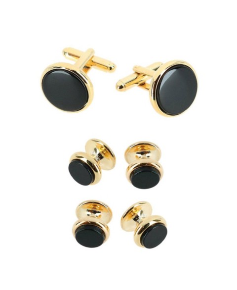 Мужские аксессуары Trafalgar Sutton Genuine Onyx Formal Set (Cufflinks and Tuxedo Studs)