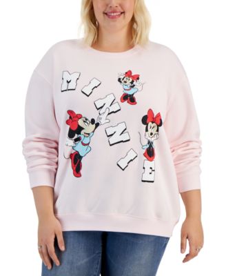 Disney - Trendy Plus Size Minnie Graphic Long-Sleeve Sweatshirt