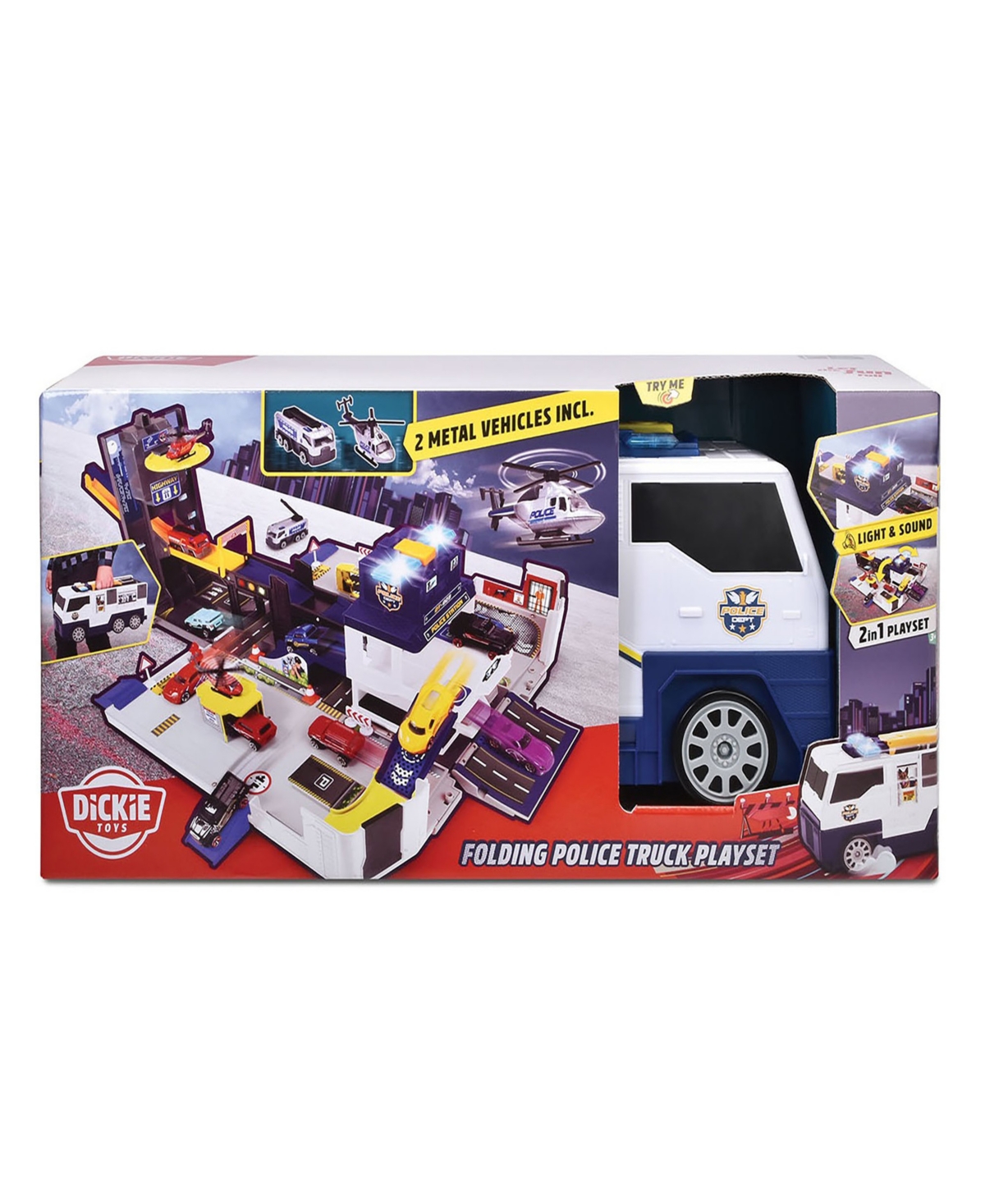 Shop Dickie Toys Hk Ltd - Folding Police Truck Playset In Multi