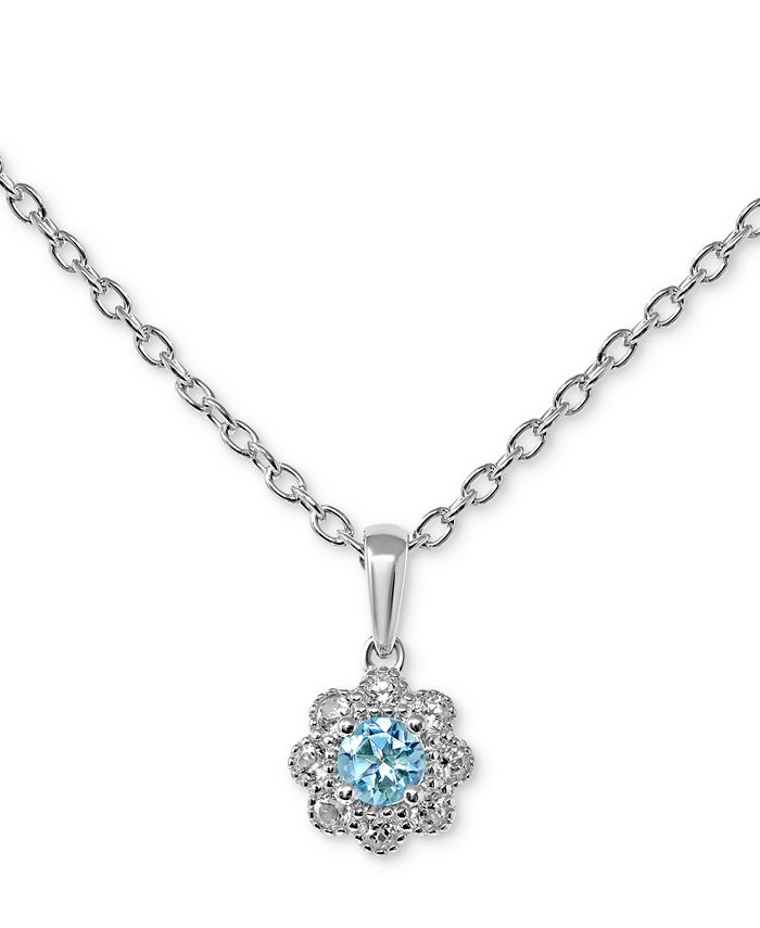 Macy s Aquamarine 1 5 ct. t.w. White Topaz 1 5 ct. t.w