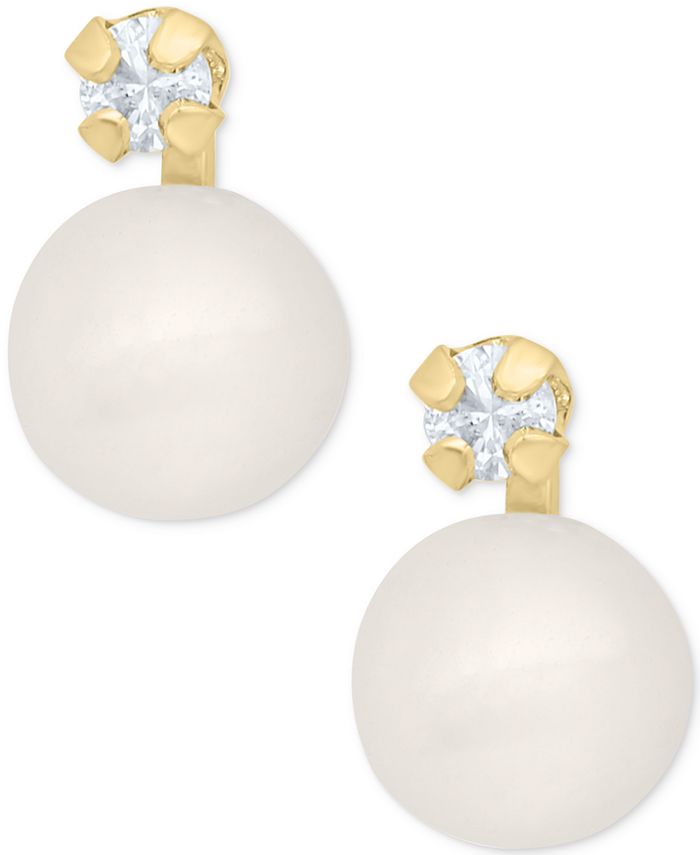 Macy's Children's Cultured Freshwater Pearl (4mm) & Diamond Accent Stud