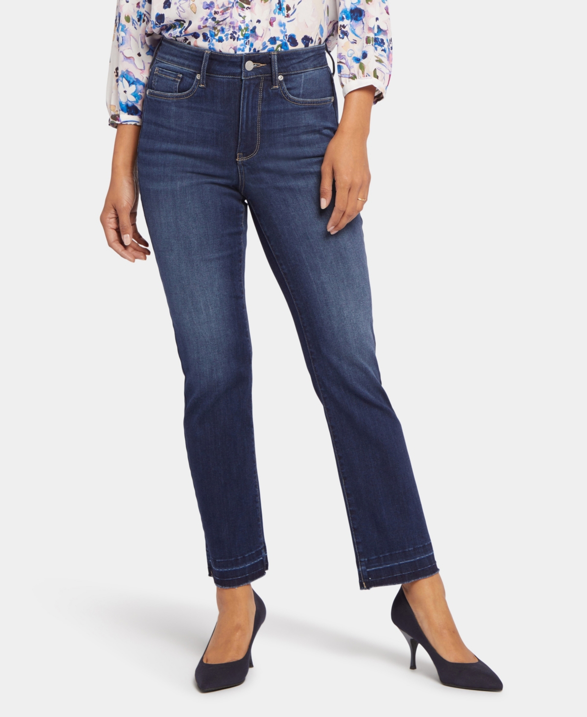 Nydj Marilyn High Waist Release Hem Ankle Straight Leg Jeans In Wonderland