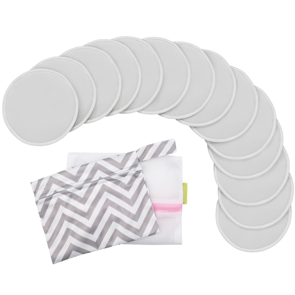 KeaBabies Maternity 14pk Soothe Reusable Nursing Pads for Breastfeeding, 4-Layers Organic Breast Pads, Washable Nipple Pads