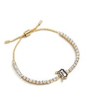 Women's BaubleBar Gold New York Giants Pull-Tie Tennis Bracelet