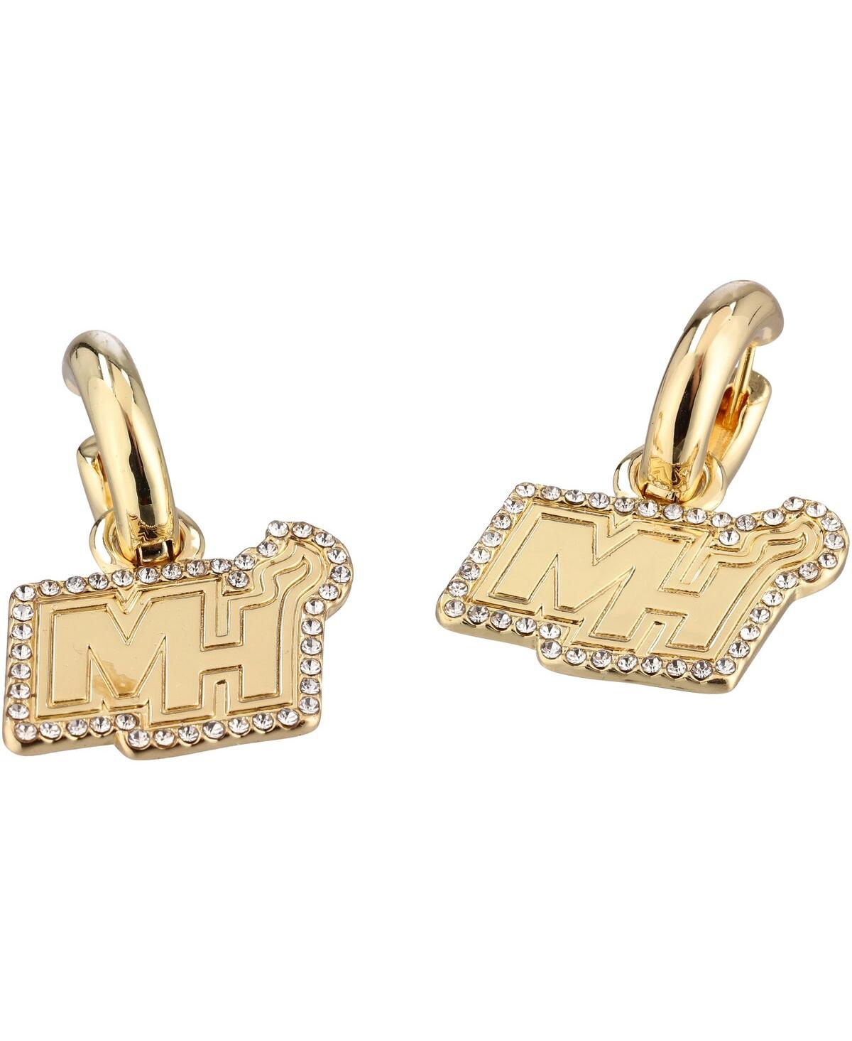 Shop Baublebar Women's  Miami Heat Huggie Earrings In Gold-tone
