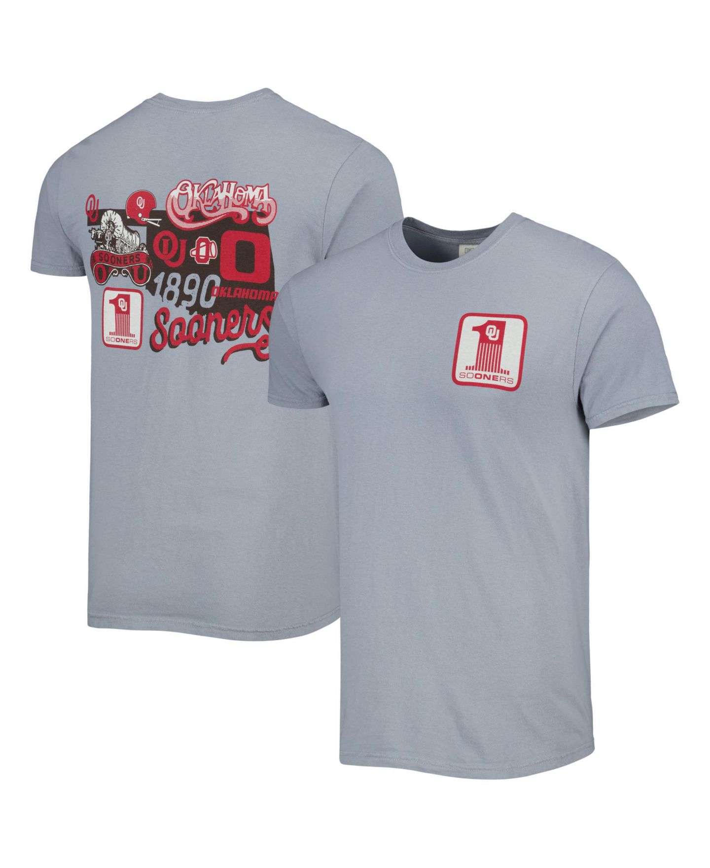 Мужская футболка Image One Graphite Oklahoma Sooners Vault State Comfort — фото 1
