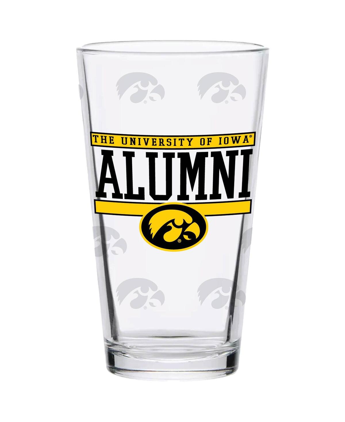 Indigo Falls Iowa Hawkeyes 16 oz Repeat Alumni Pint Glass In Clear