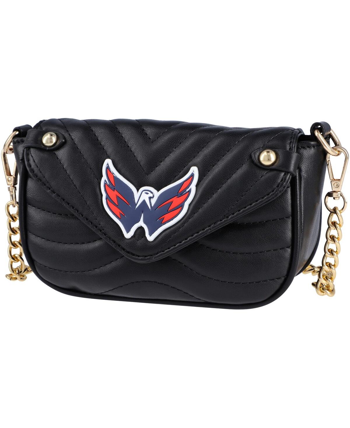 Shop Cuce Women's  Washington Capitals Leather Strap Bag In Black