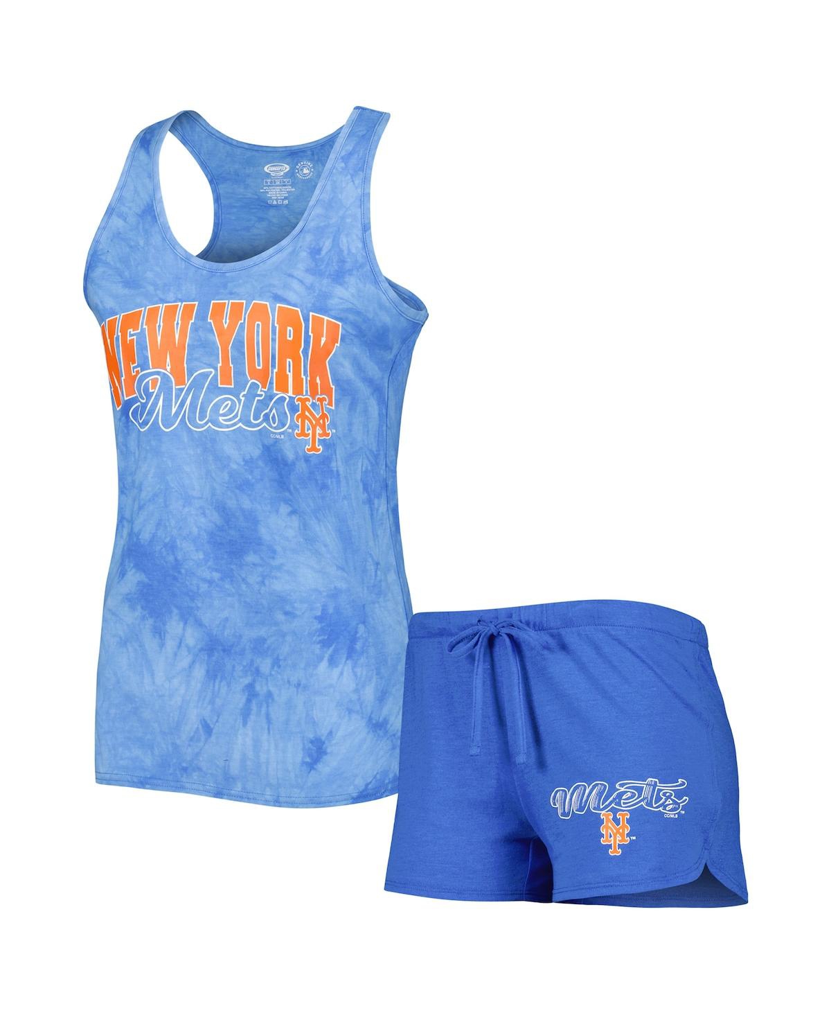 Shop Concepts Sport Women's  Royal New York Mets Billboard Racerback Tank Top And Shorts Sleep Set