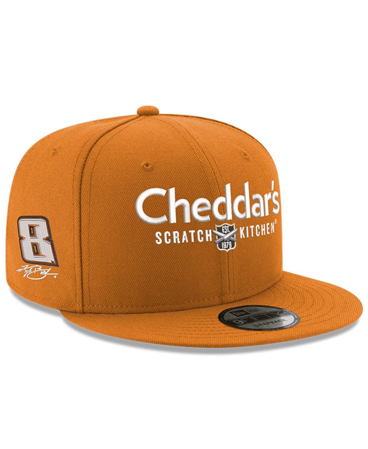 NEW ERA MEN'S NEW ERA ORANGE KYLE BUSCH 9FIFTY CHEDDAR'S ADJUSTABLE HAT 