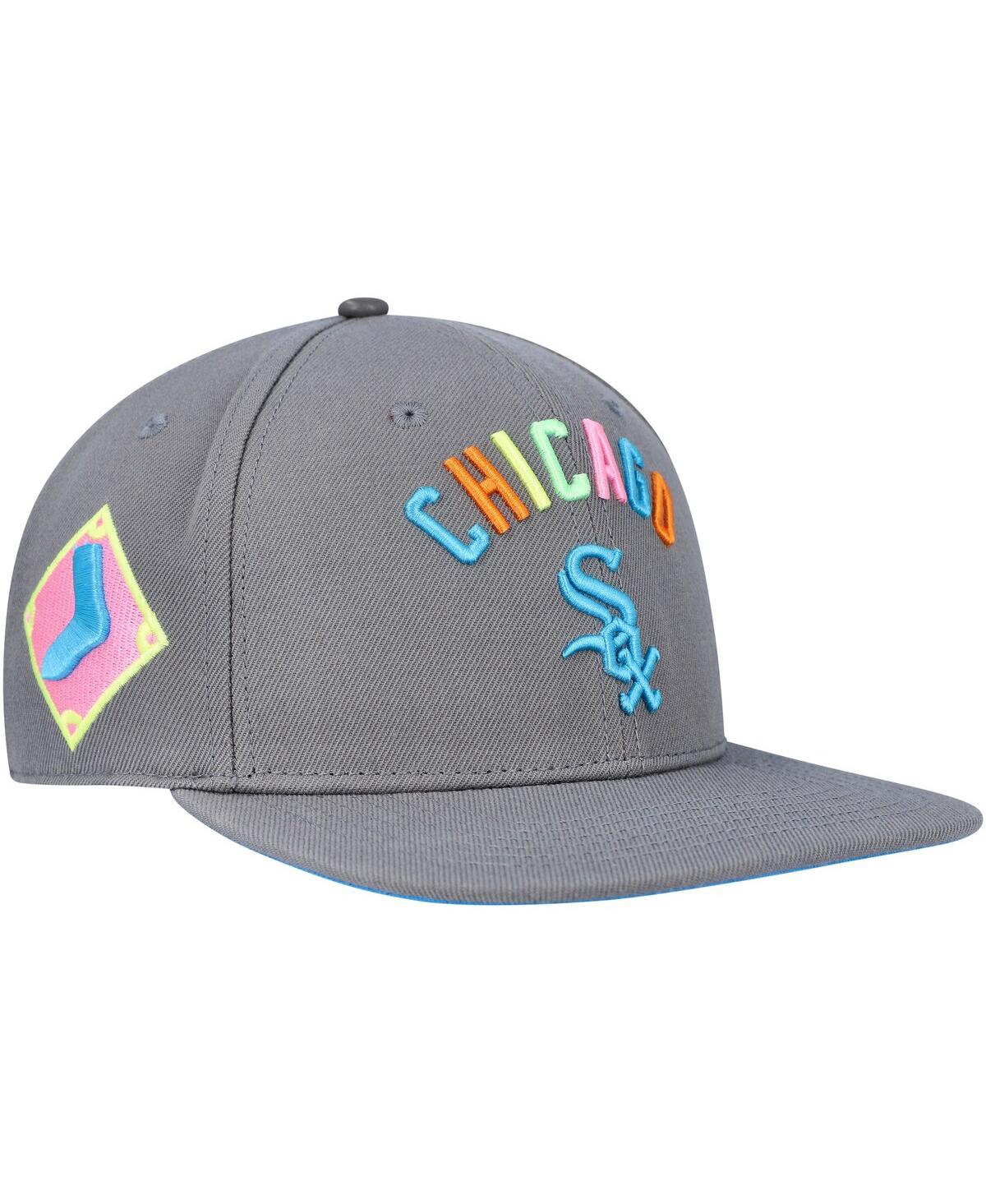 Shop Pro Standard Men's  Gray Chicago White Sox Washed Neon Snapback Hat