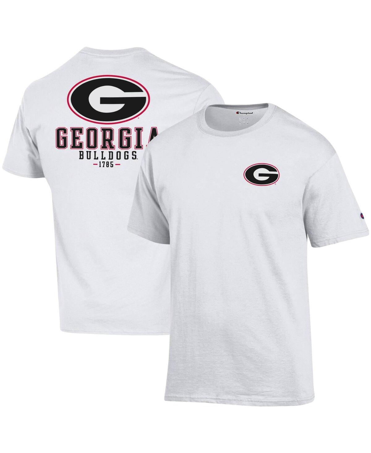 Men's ChampionGeorgia Bulldogs Stack 2-Hit T-shirt - White