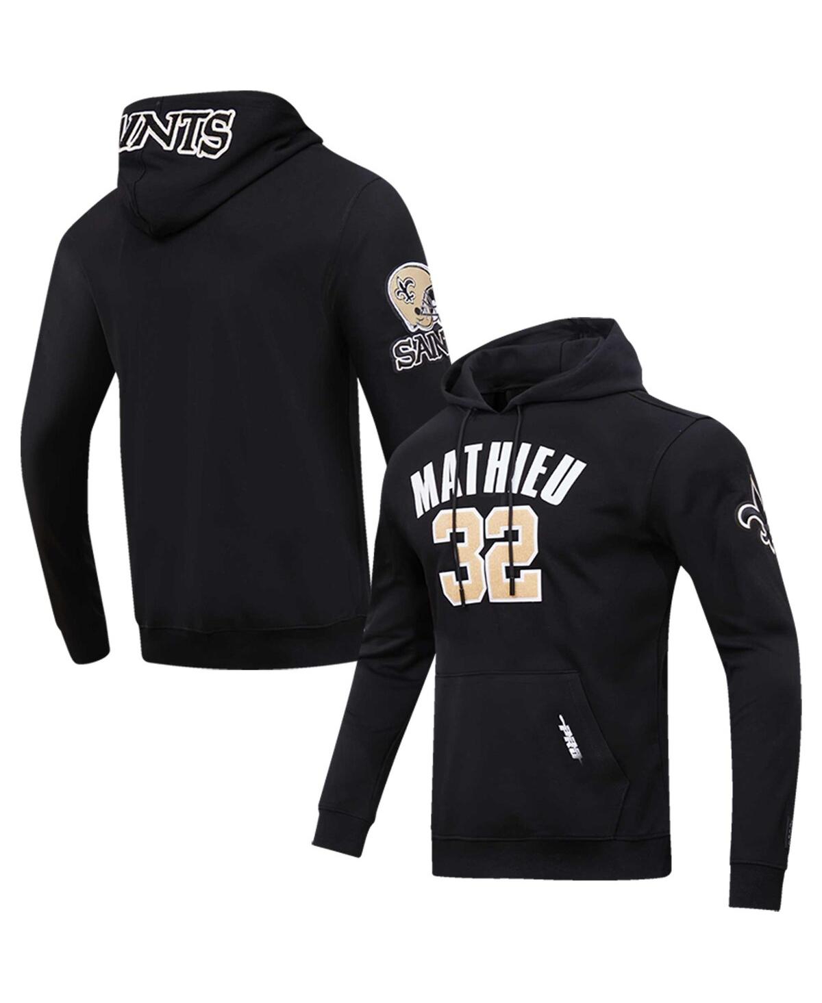 Shop Pro Standard Men's  Tyrann Mathieu Black New Orleans Saints Player Name And Number Pullover Hoodie
