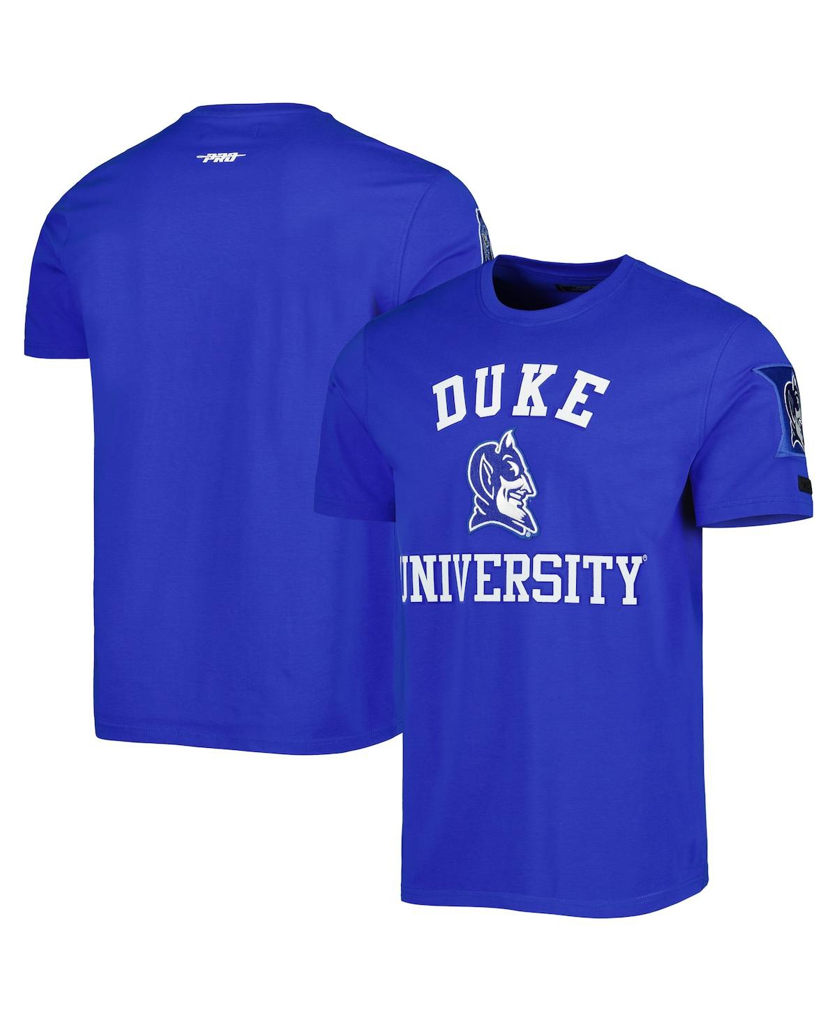 Shop Pro Standard Men's  Royal Duke Blue Devils Classic Stacked Logo T-shirt