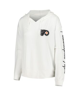 Women's White Philadelphia Flyers Accord Hacci Long Sleeve Hoodie T-shirt