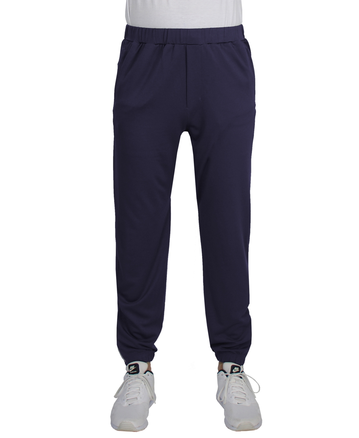 Blue Ice Men's Moisture Wicking Performance Joggers with Reflective Trim Ankle Zippers