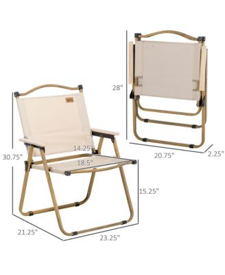 Set of 2 Folding Camping Chair, Portable Armchairs,
