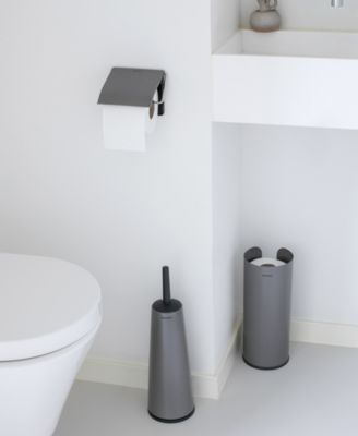 Renew Toilet Accessory Set of 3 - Toilet Brush and Holder, Toilet Paper Roll Dispenser and Toilet Paper Roll Holder