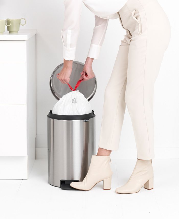 Brabantia New Icon Step on Trash Can, 5.3 Gallon, 20 Liter Macy's