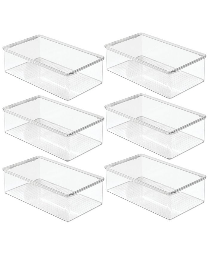 mDesign Plastic Kitchen Food Storage Container Bin Box with Lid 6