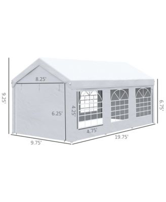 10ft x 20ft Party Tent & Carport, Portable Garage with Sidewalls