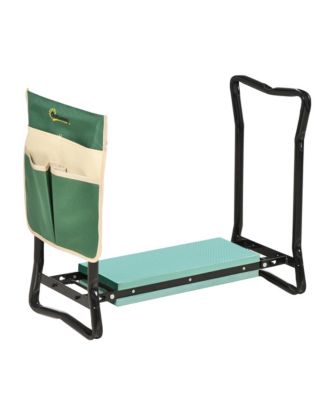Garden Kneeler Seat Stool Bench Kneeling Pad and 1 Large Side Tool Pouch & Easy Folding Design for Transport & Storage
