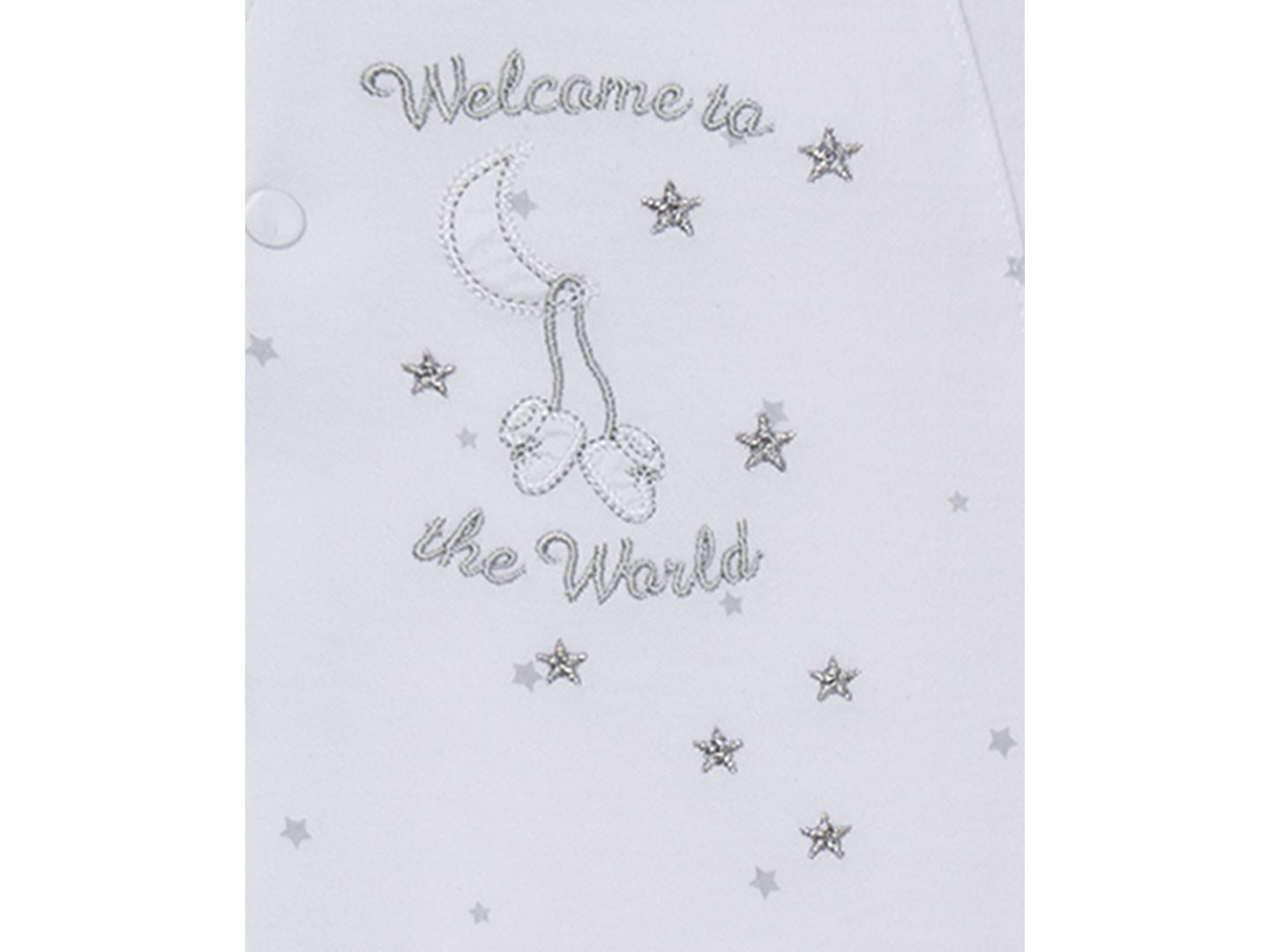 Комплекты Little Me Or Welcome To The World Footed Coverall and Hat, 2 Piece Set для малышей, цвет: Белый — фото 2