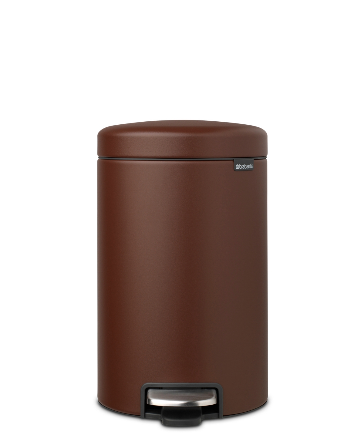 New Icon Step on Trash Can, 3.2 Gallon, 12 Liter - Mineral Cosy Brown