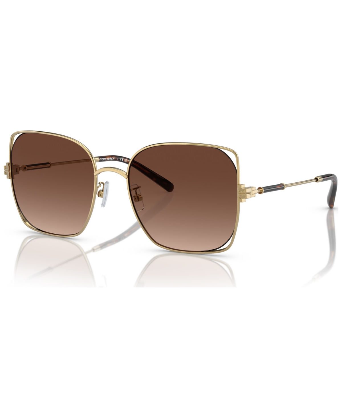 Shop Tory Burch Women's Polarized Sunglasses, Ty6097 In Gold-tone