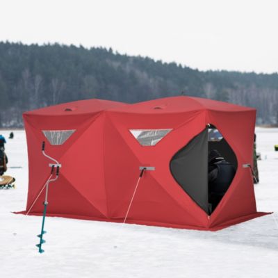 8 People Ice Fishing Shelter Pop-up Ice Fishing Tent,