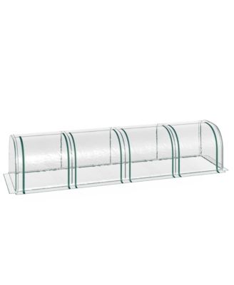 Portable Tunneled house with 4 Zippe Doors, PVC Cover