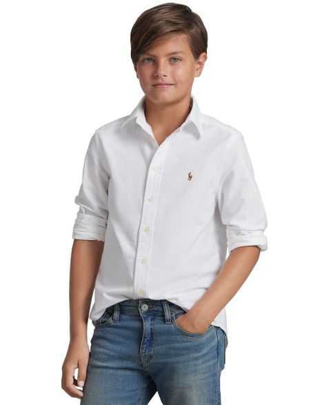 Детские Polo Ralph Lauren 8-20 Boys' Embroidered Pony Logo Cotton Oxford Shirt