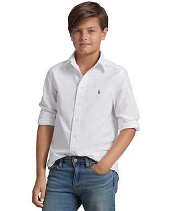 boys white dress shirt The Children's Place Uniform Long Sleeve Oxford Button Down XL (14) from bold to basic ones Teen Girls Button Down Shirts
