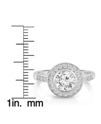 Sterling Silver Clear Bezel-set Cubic Zirconia Ring