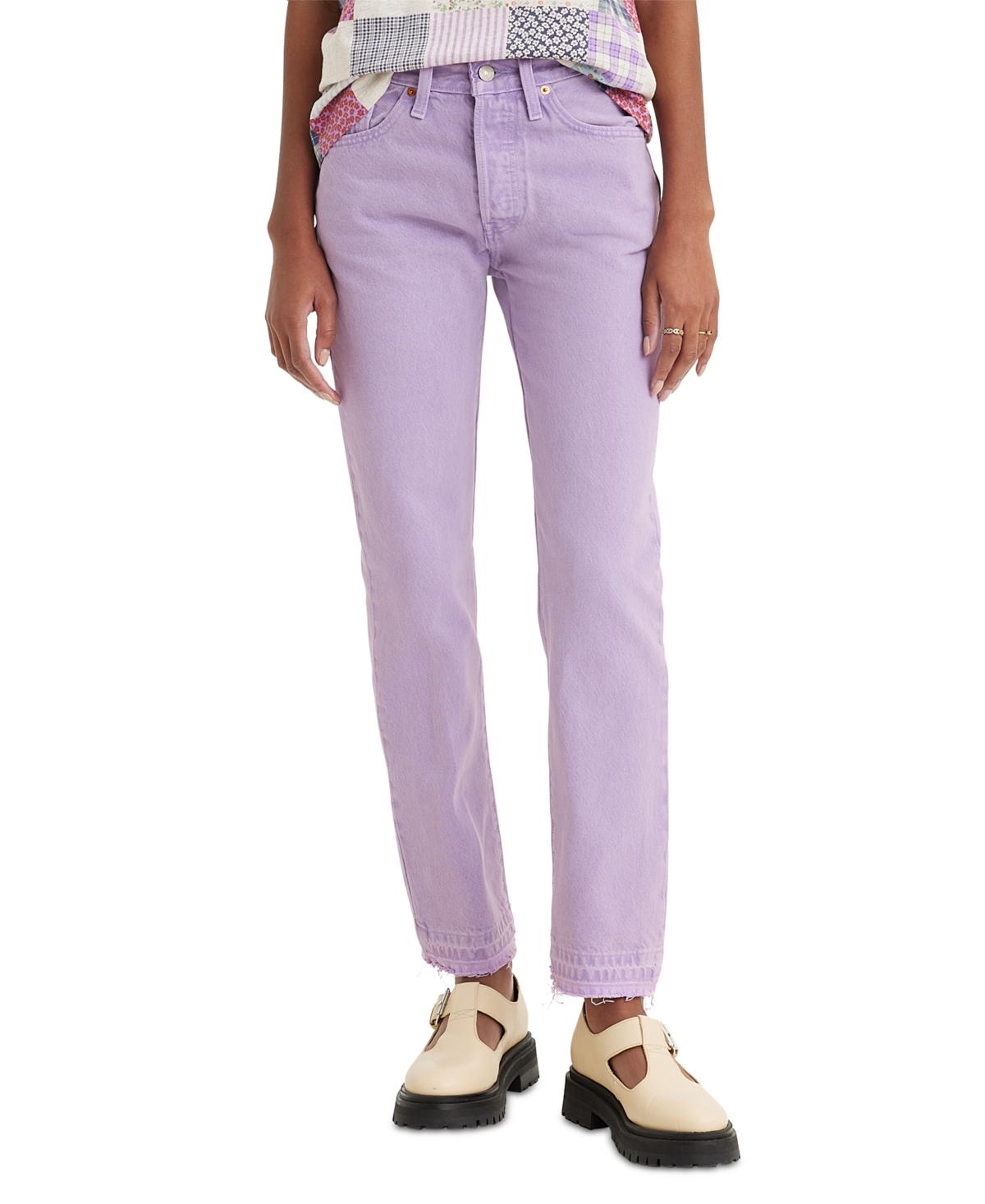 Levi's Women's 501 Original-fit Straight-leg Jeans In Purple Rose