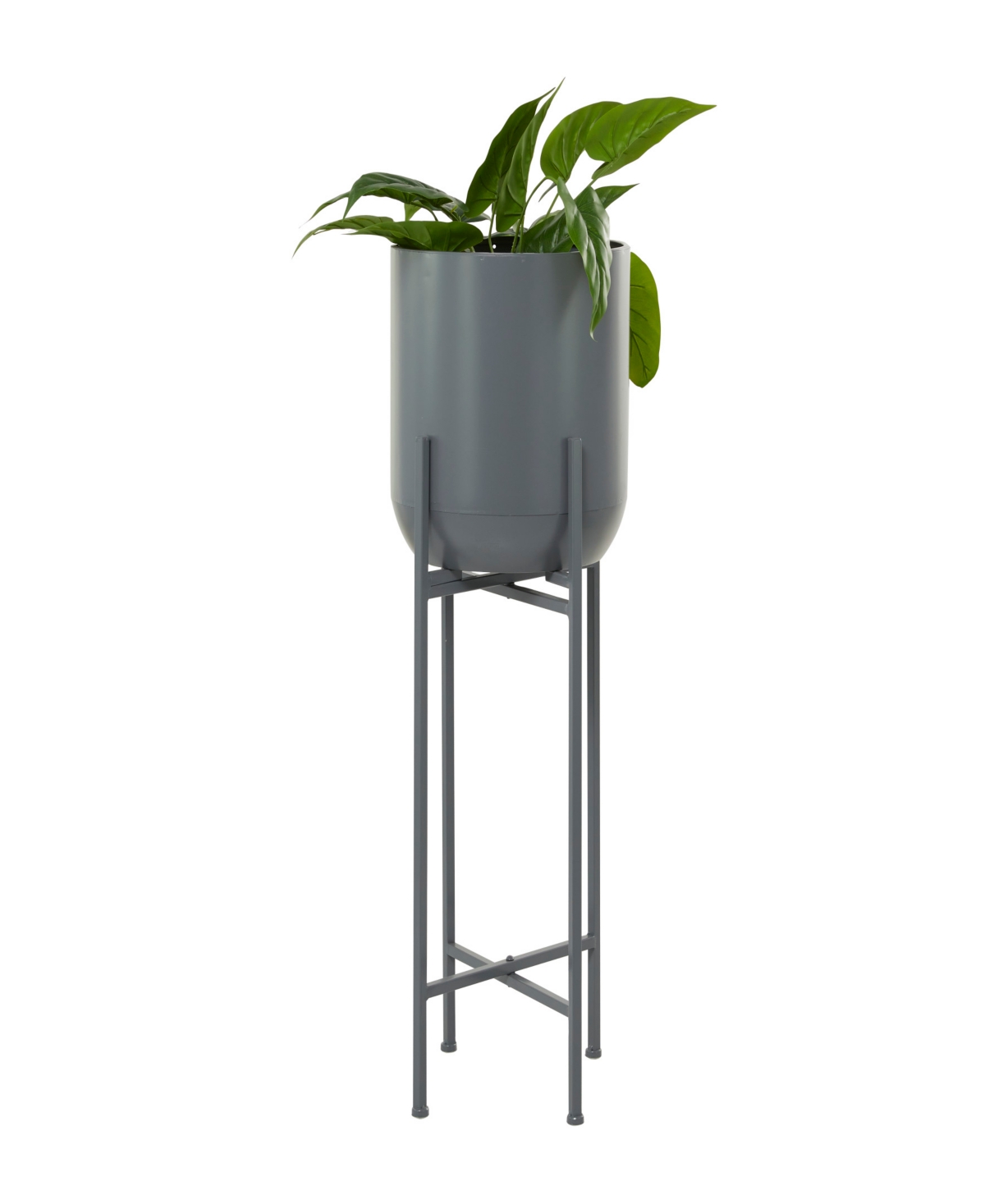 Metal Indoor Outdoor Dome Planter with Removable Stand - Gold